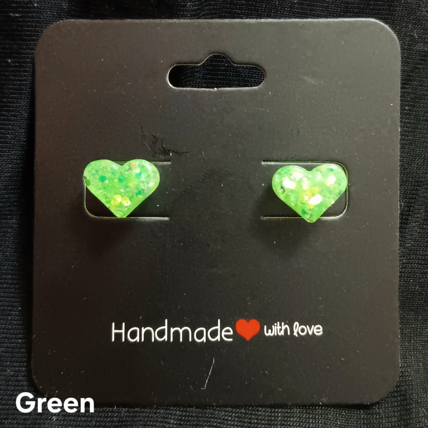 Heart Stud Earrings (variety of colours)