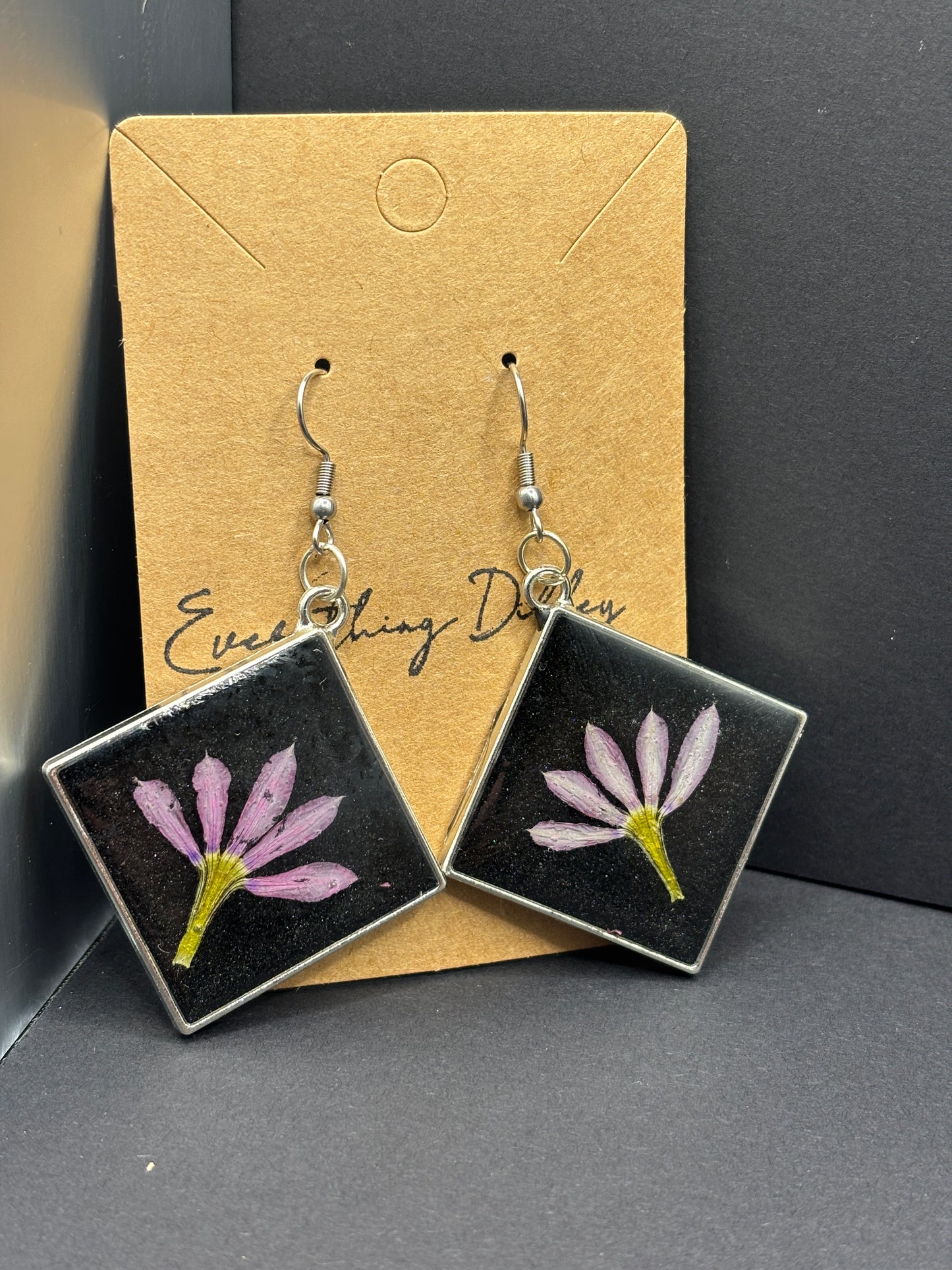 Pink Scaevola Petal Earrings
