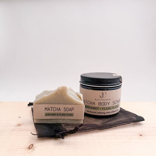 The Petite Matcha Ritual (Petite Soap & Body Scrub Duo Bergamot & Ylang Ylang)