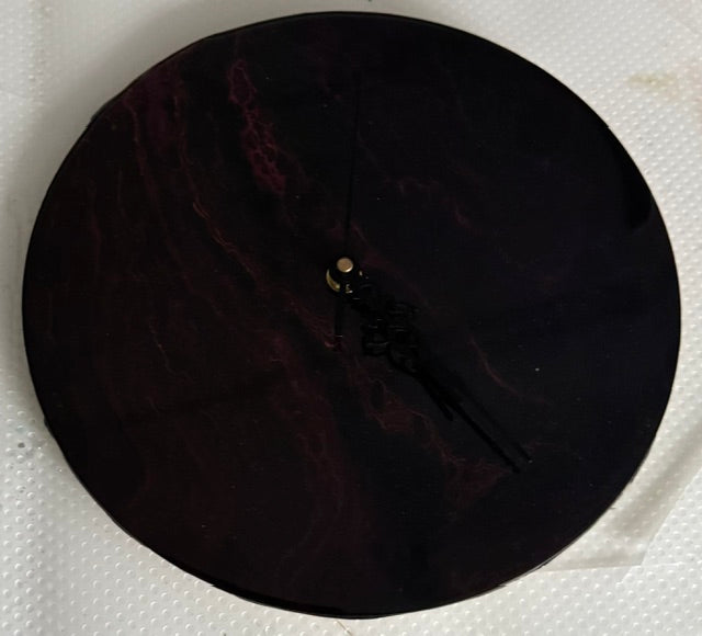 Acrylic Pour Wooden clocks