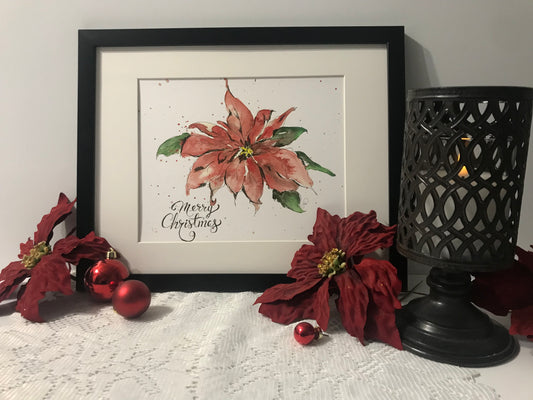 Merry Christmas Poinsettias