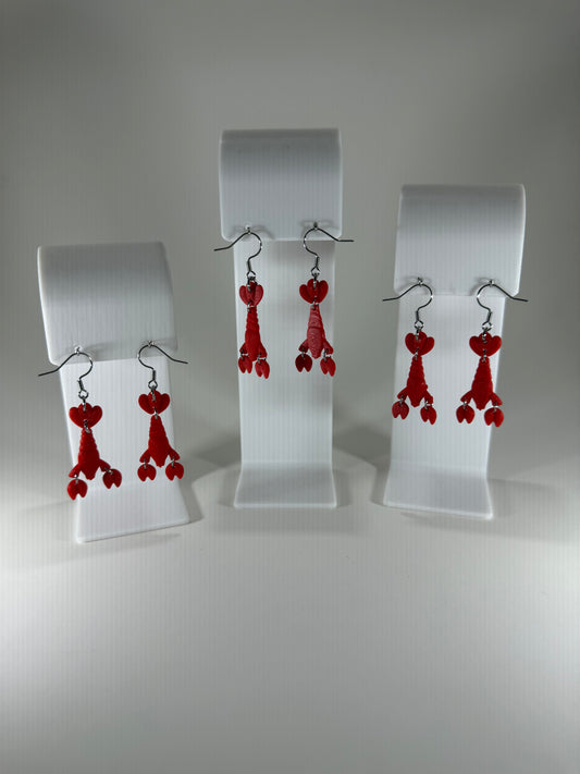 Rock Red Lobster Earrings