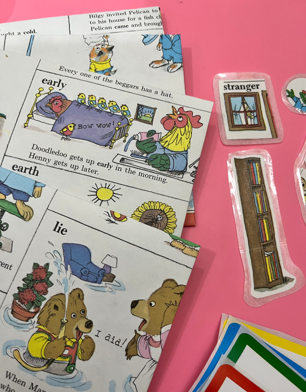 Upcycled Multipurpose Envelopes with Stickers! Richard Scarry Edition