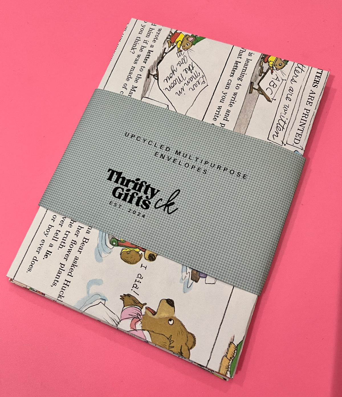 Upcycled Multipurpose Envelopes with Stickers! Richard Scarry Edition