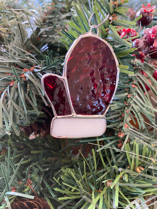Stained Glass Mitt Ornament