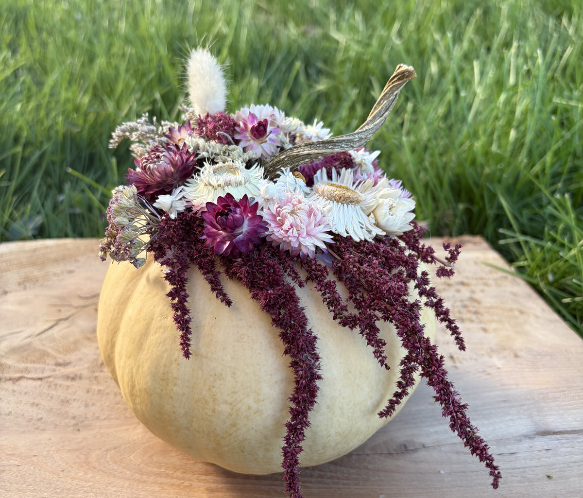 Dried Flower Pumpkins – Long-Lasting Décor (Large)