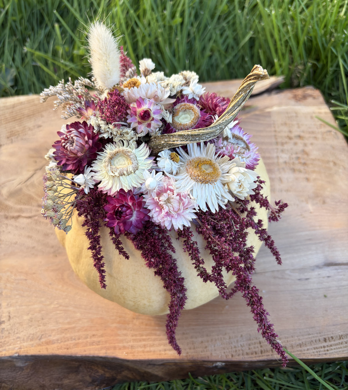 Dried Flower Pumpkins – Long-Lasting Décor (Large)
