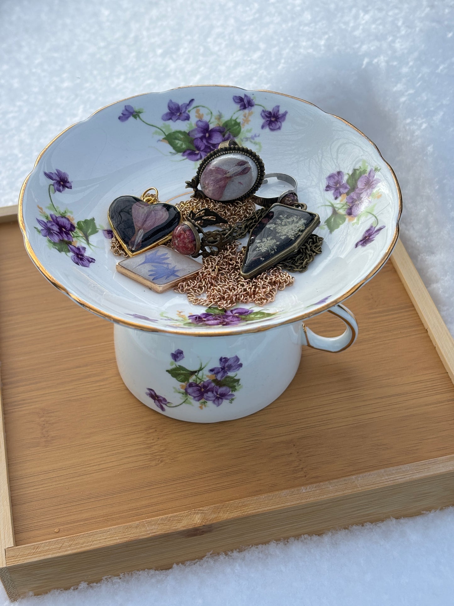 Tea Cup Jewelry Holder
