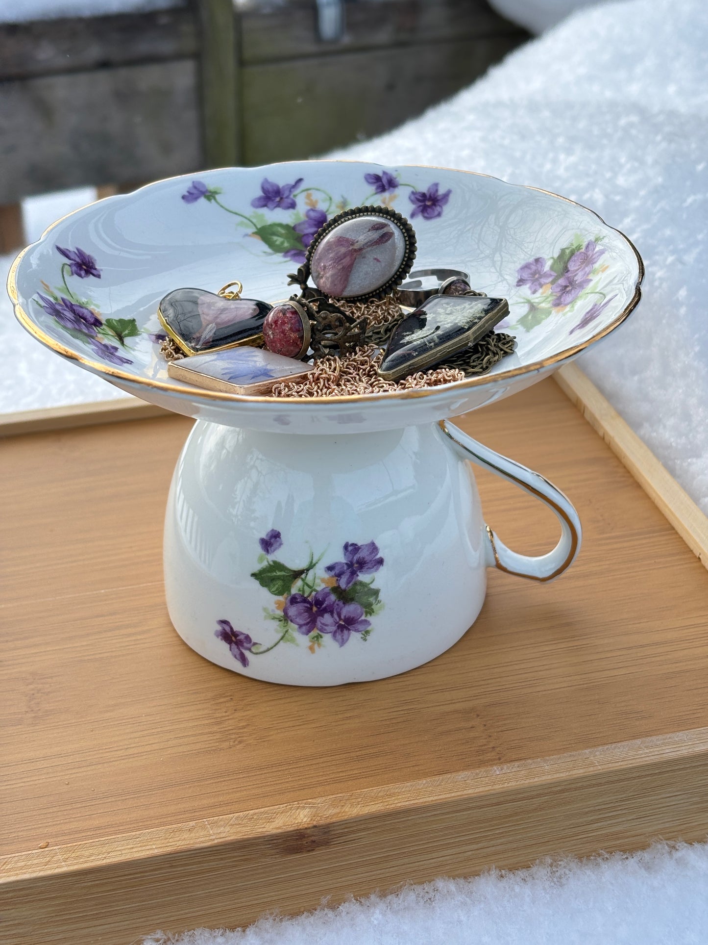 Tea Cup Jewelry Holder