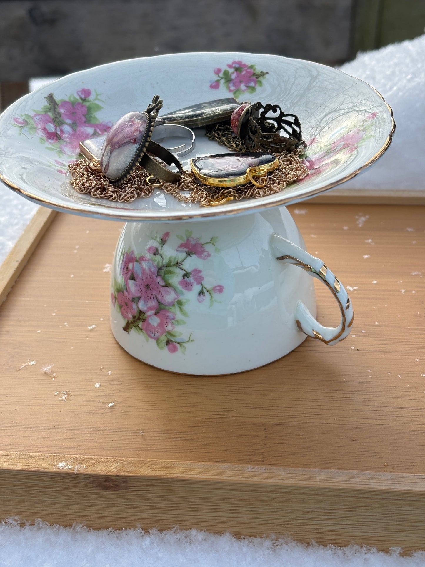 Tea Cup Jewelry Holder