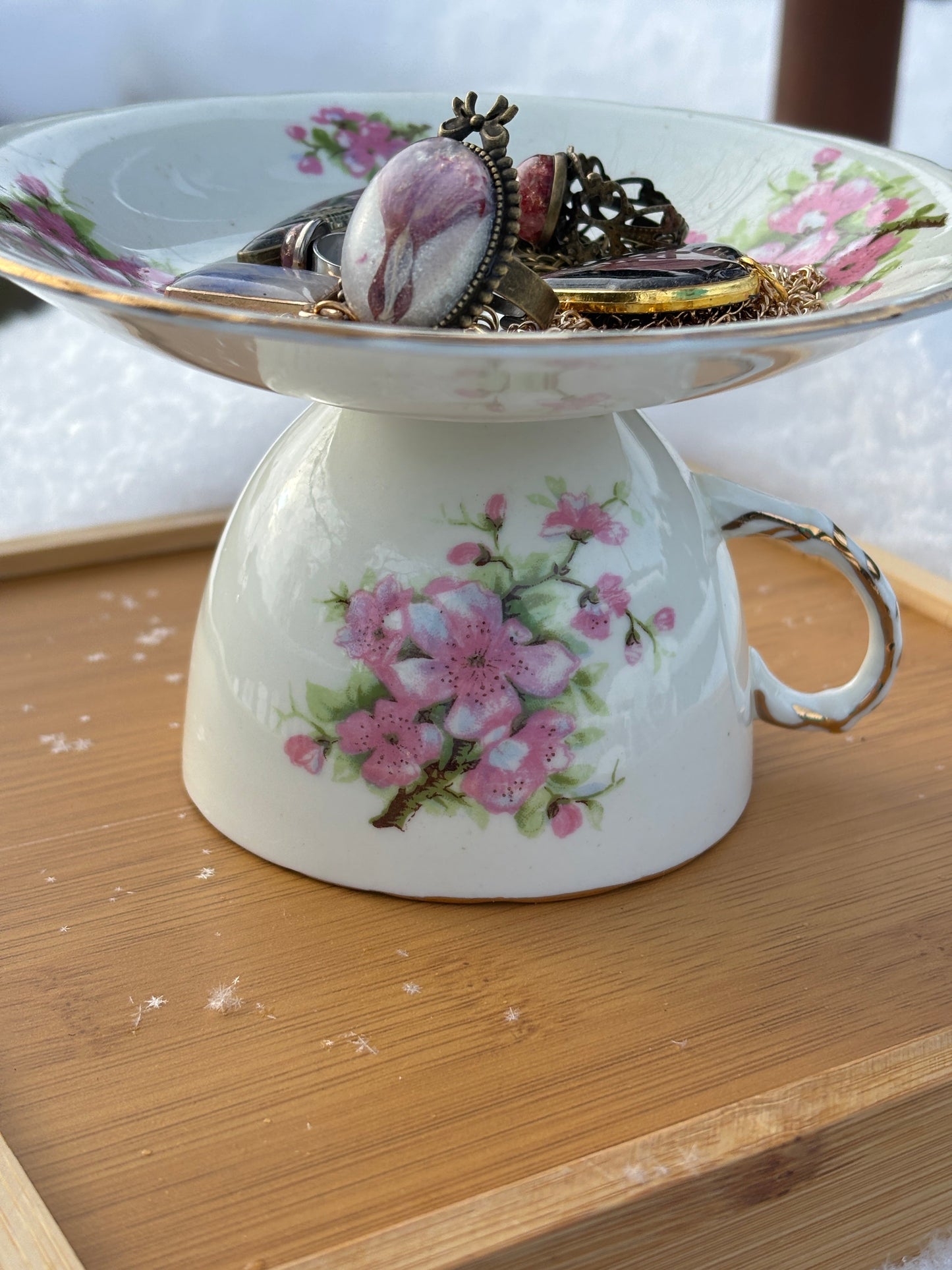 Tea Cup Jewelry Holder