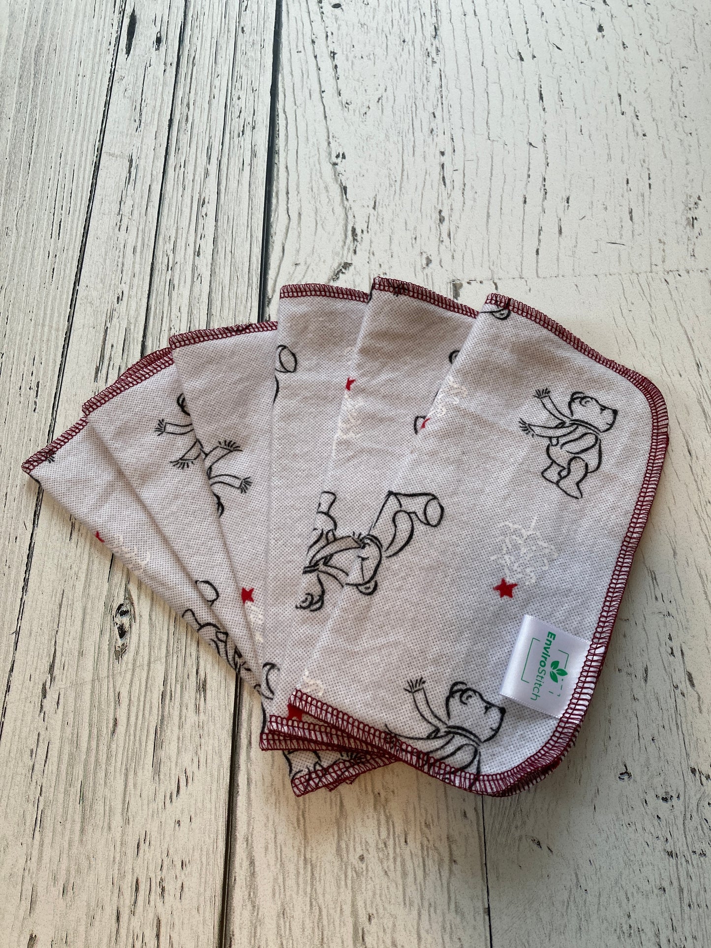Christmas Bear Cloth Wipes