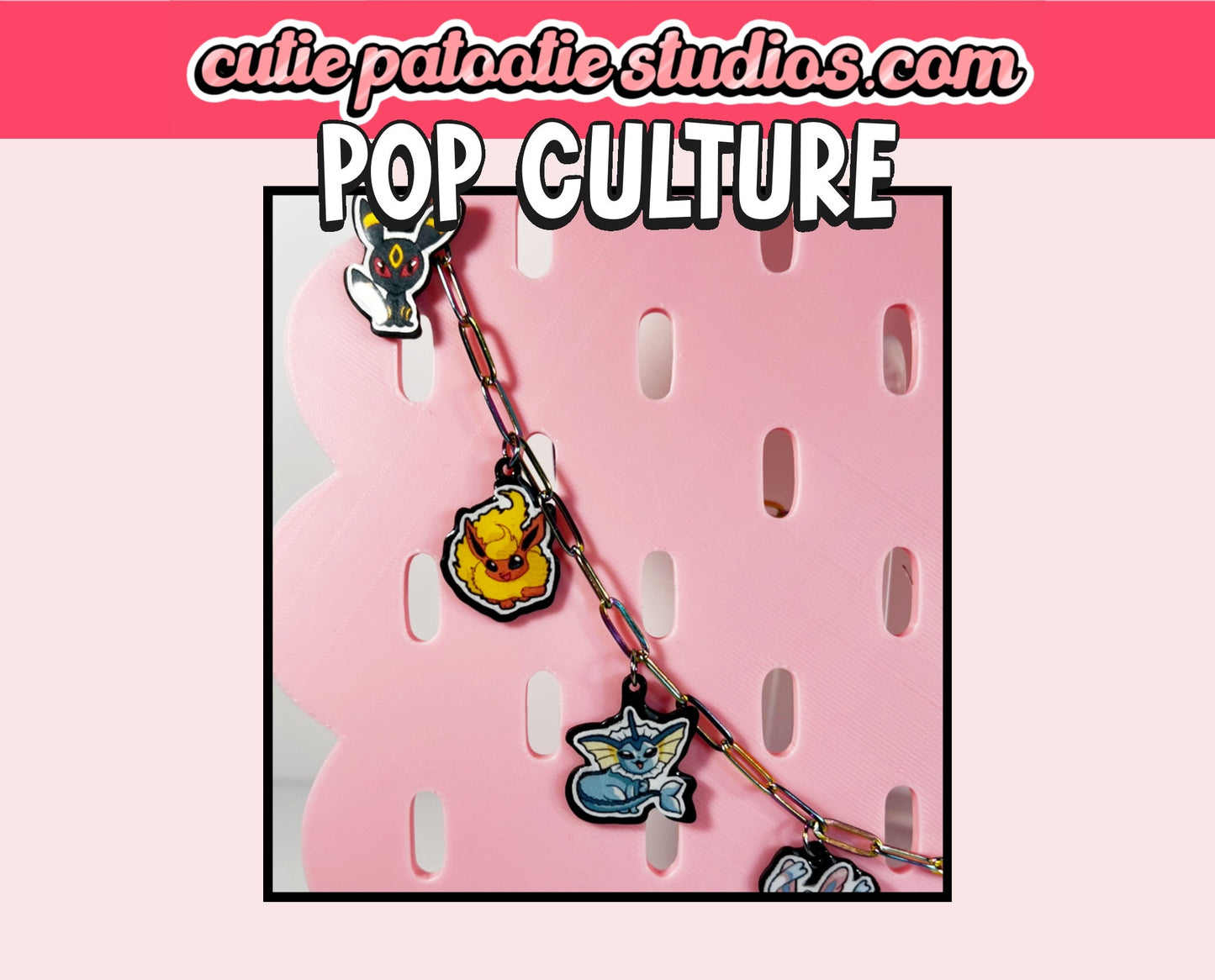 Poké-Cutie Eeveelutions Bag Charm/Necklace Combo