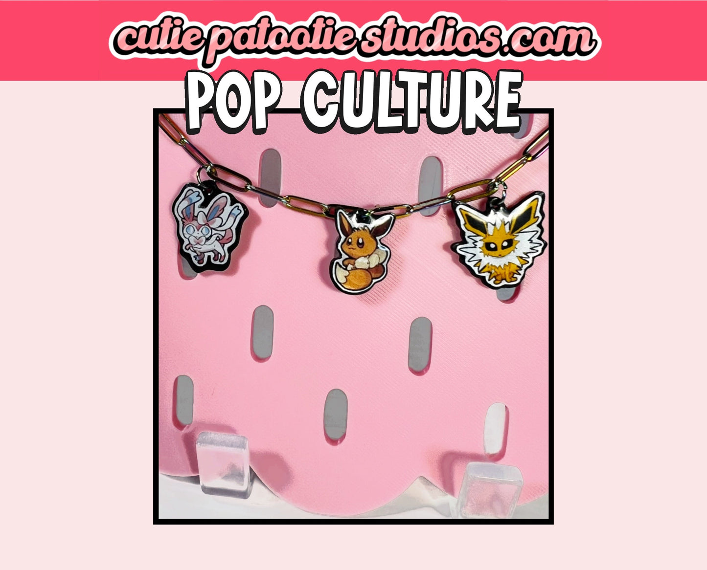 Poké-Cutie Eeveelutions Bag Charm/Necklace Combo