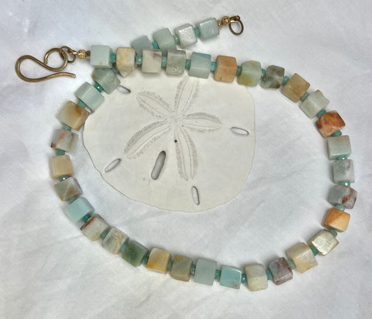 Cubic Amazonite Necklace