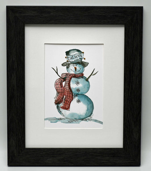 Believe Hat Snowman