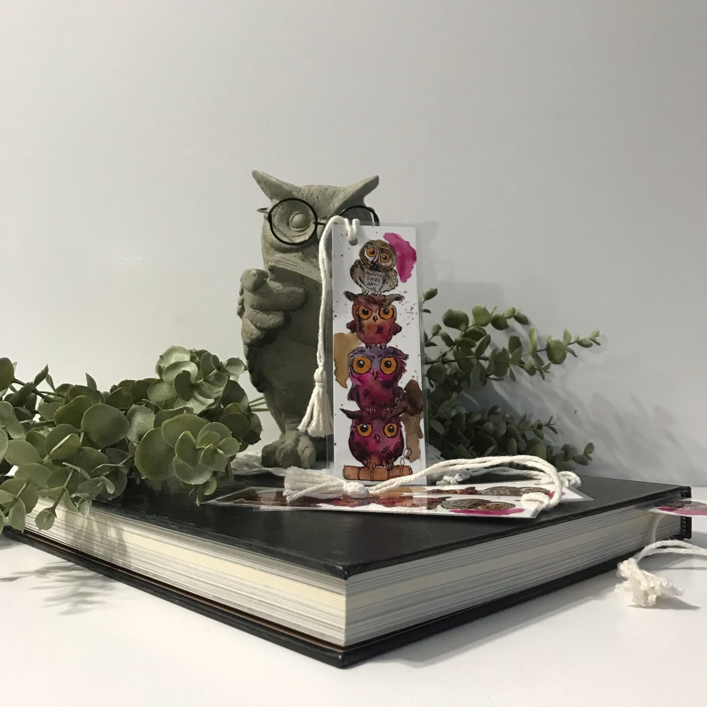 Bookmark – Stacked Owls