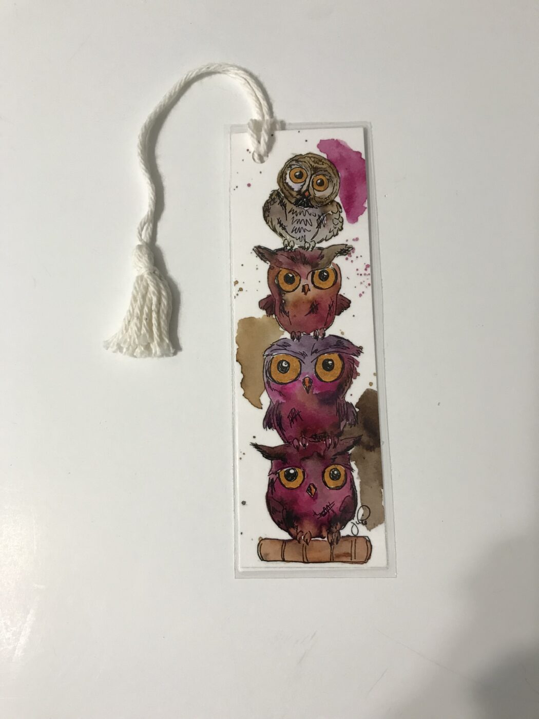 Bookmark – Stacked Owls