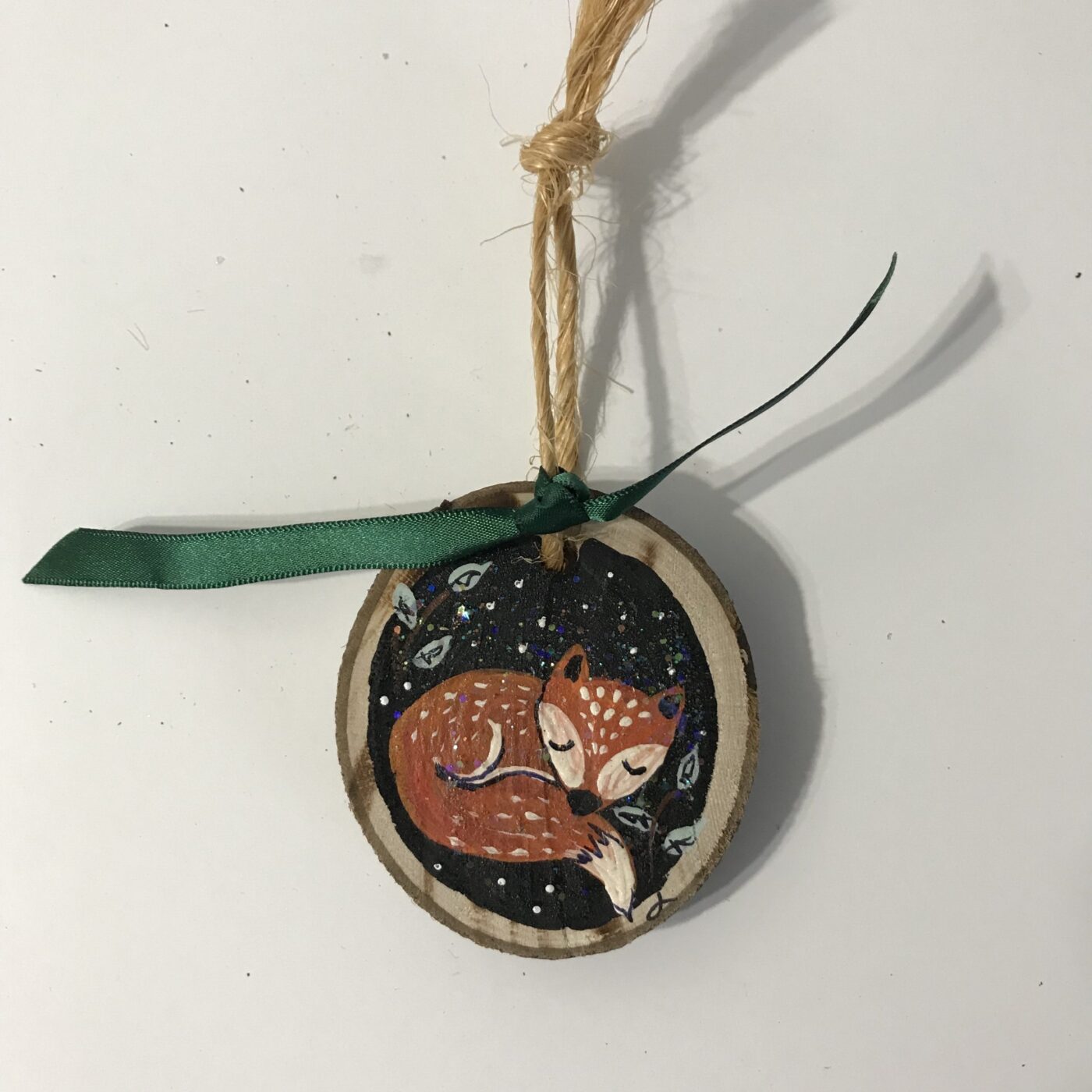 Hand Painted Wooden Ornament – Fox