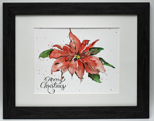 Merry Christmas Poinsettias