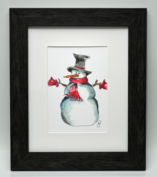 Red Mitten Snowman