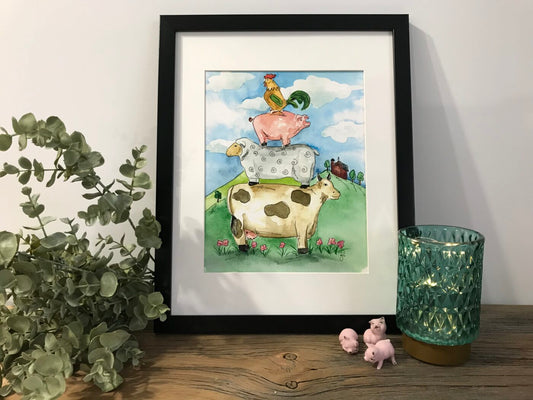 Stacked Farm Animals