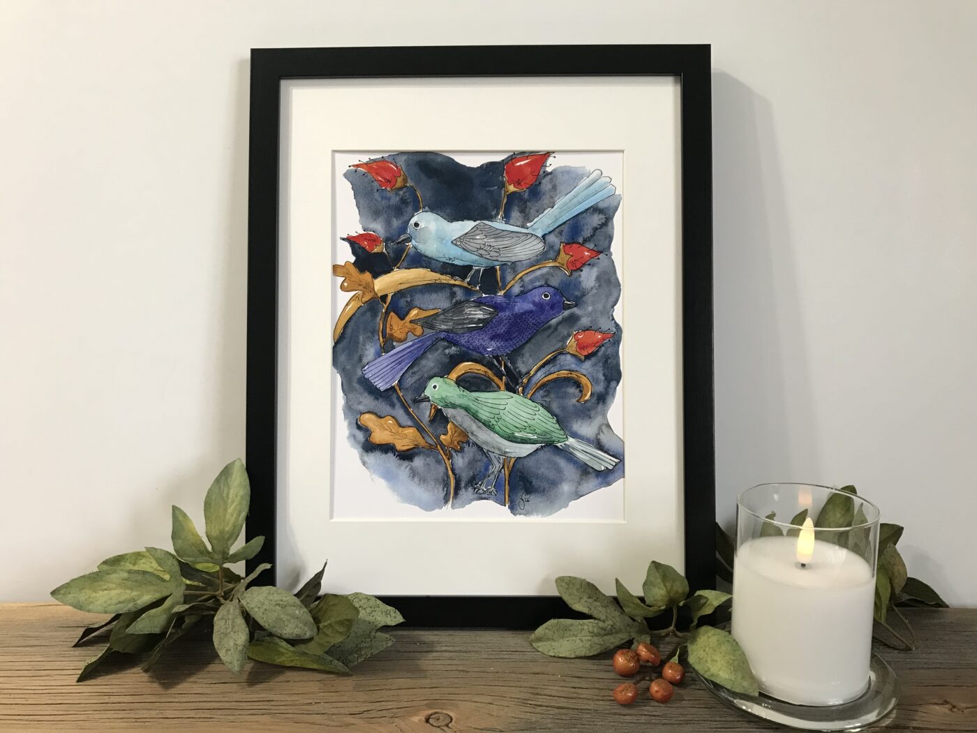 Trio Of Colourful Birds