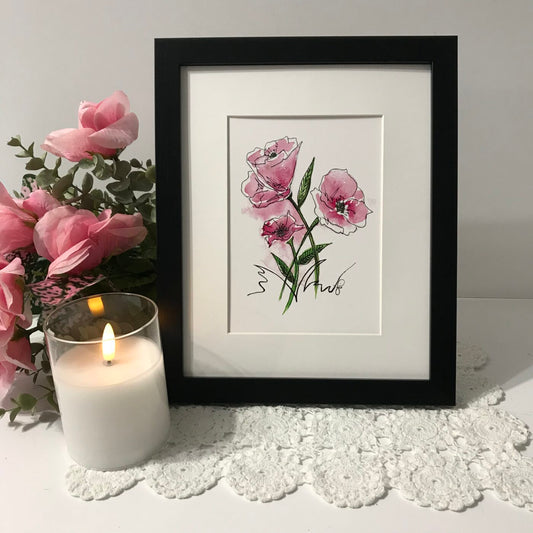 Trio Of Pink Flowers