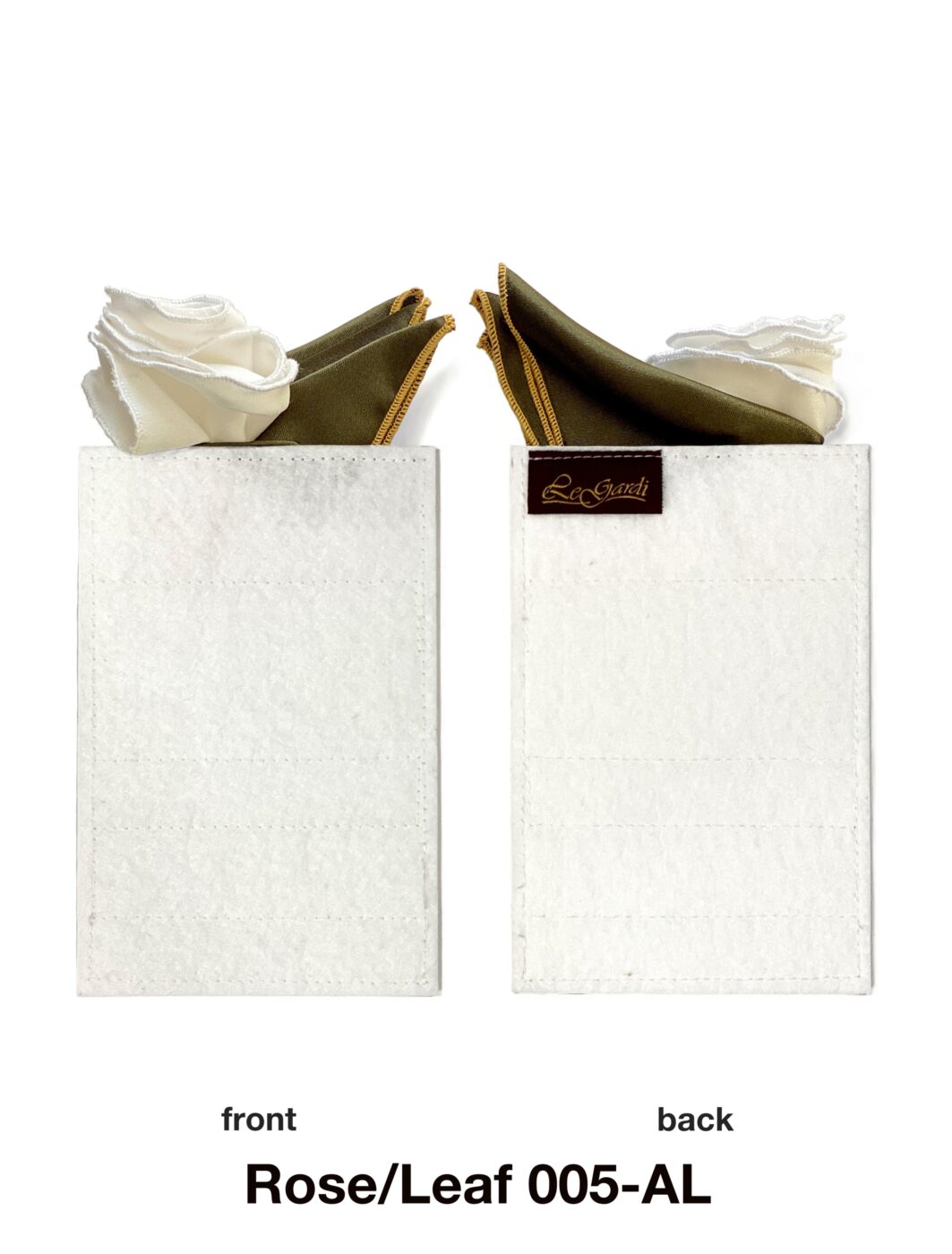 White Rose Leaf Pocket Square (Women’s)