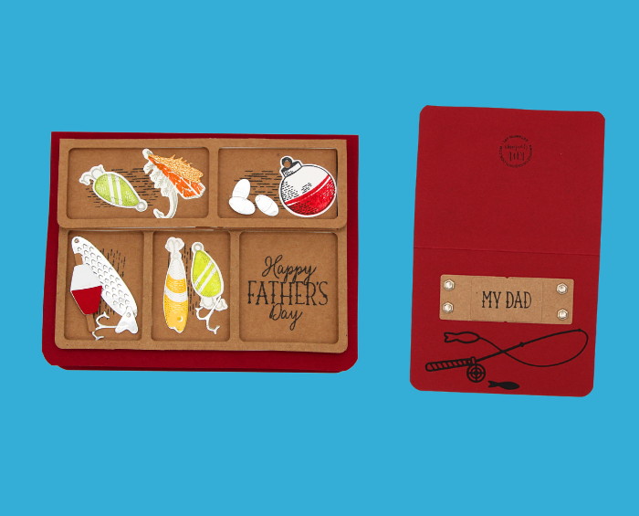 “My Dad” Red Tackle Box Greeting Card