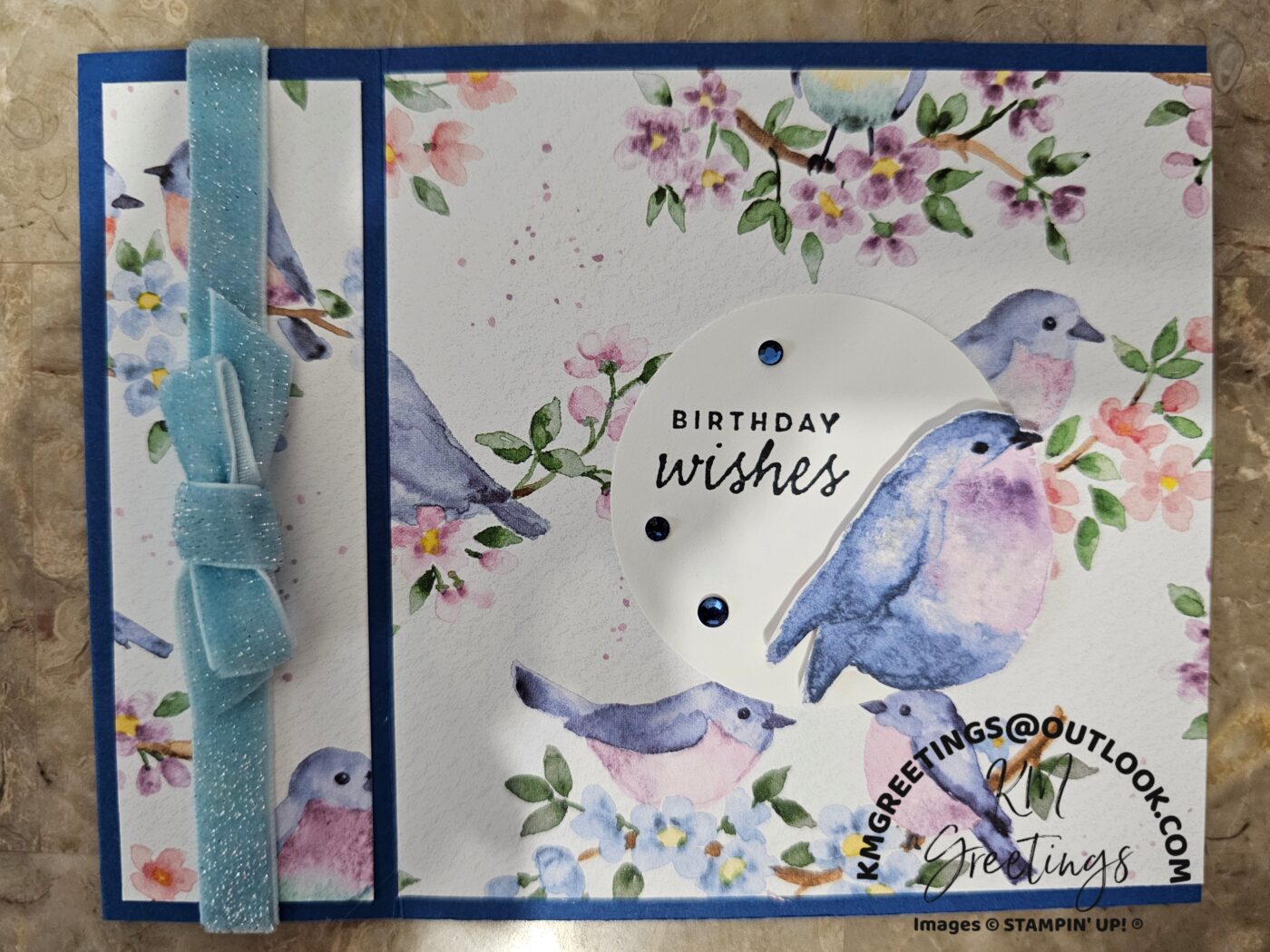 Birthday Wishes (Blue) Greeting Card
