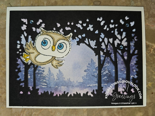 Brown Forest Owl Greeting Card