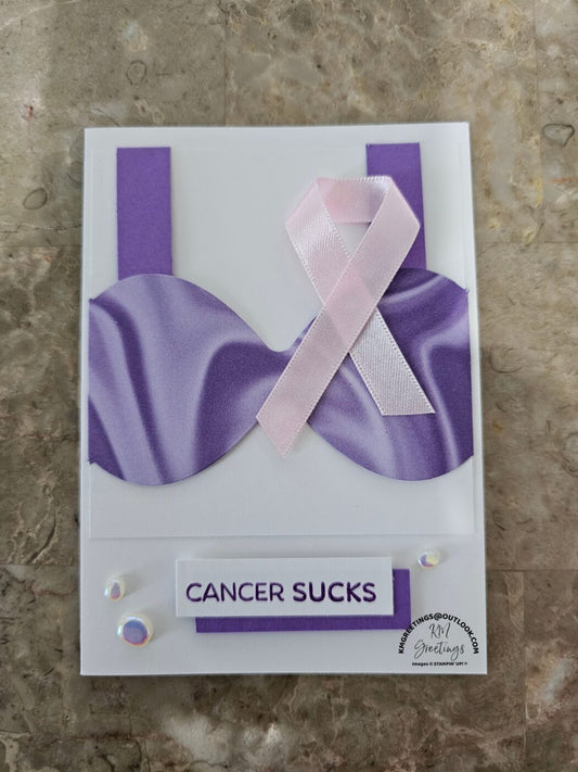 Cancer Sucks (Purple Swirl) Greeting Card
