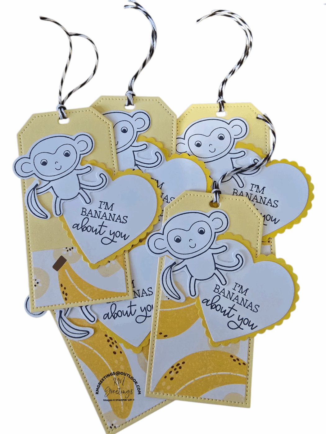 Colour Your Own Monkey Valentine’s Day Tags (set of 10)