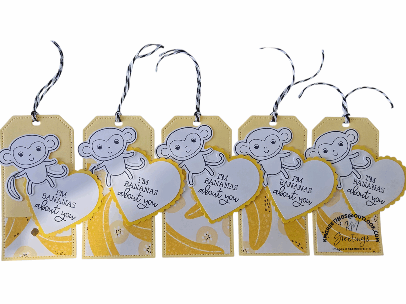 Colour Your Own Monkey Valentine’s Day Tags (set of 10)