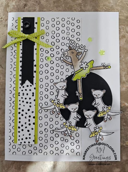 Dancing Deer Greeting Card