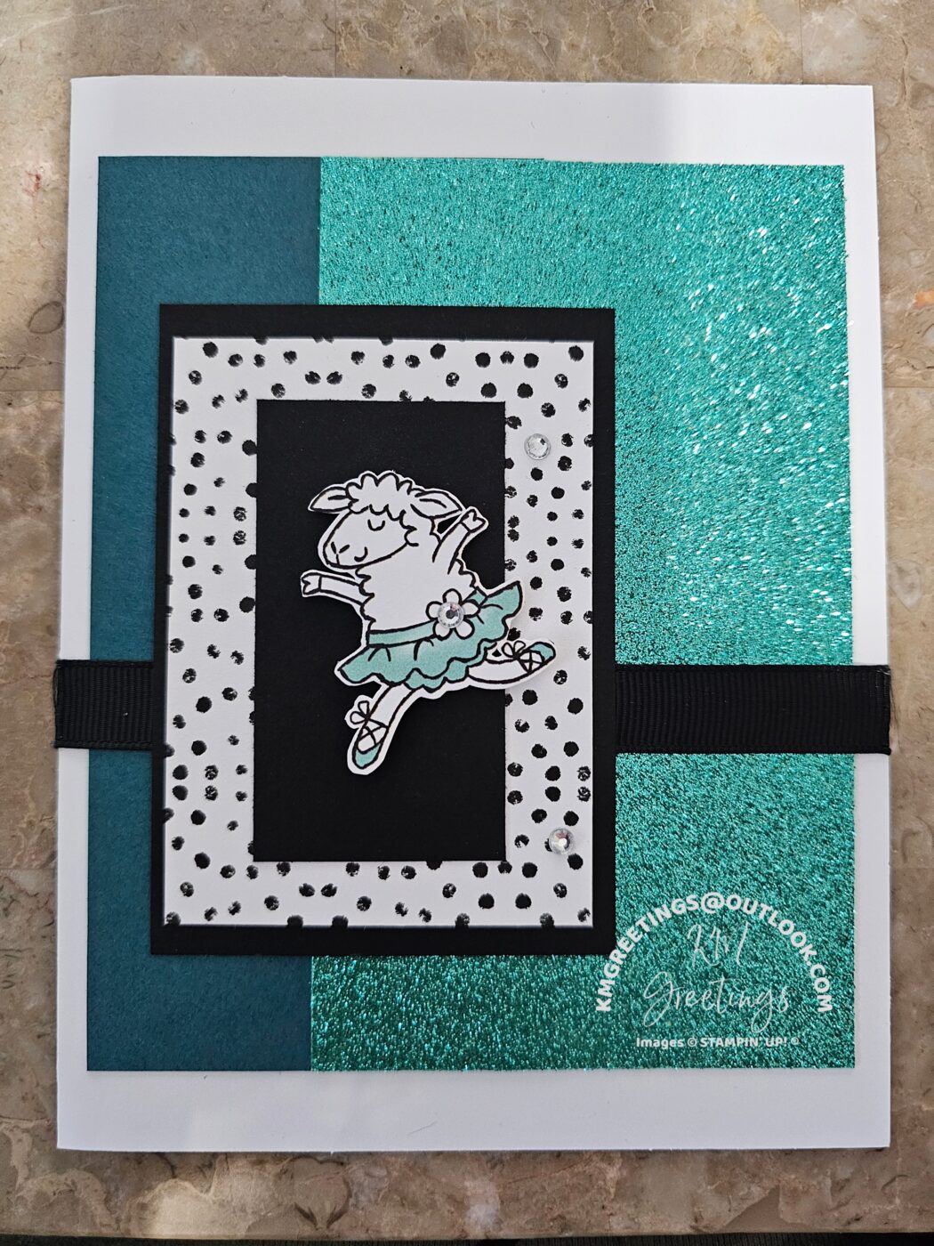 Dancing Sheep Greeting Card