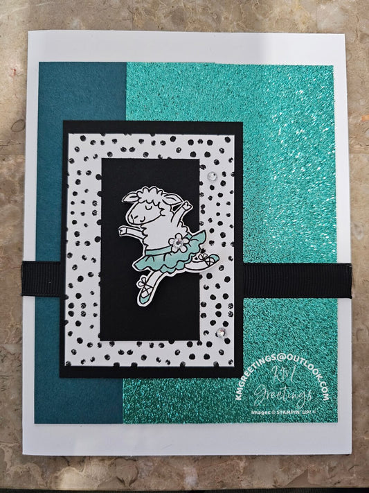 Dancing Sheep Greeting Card