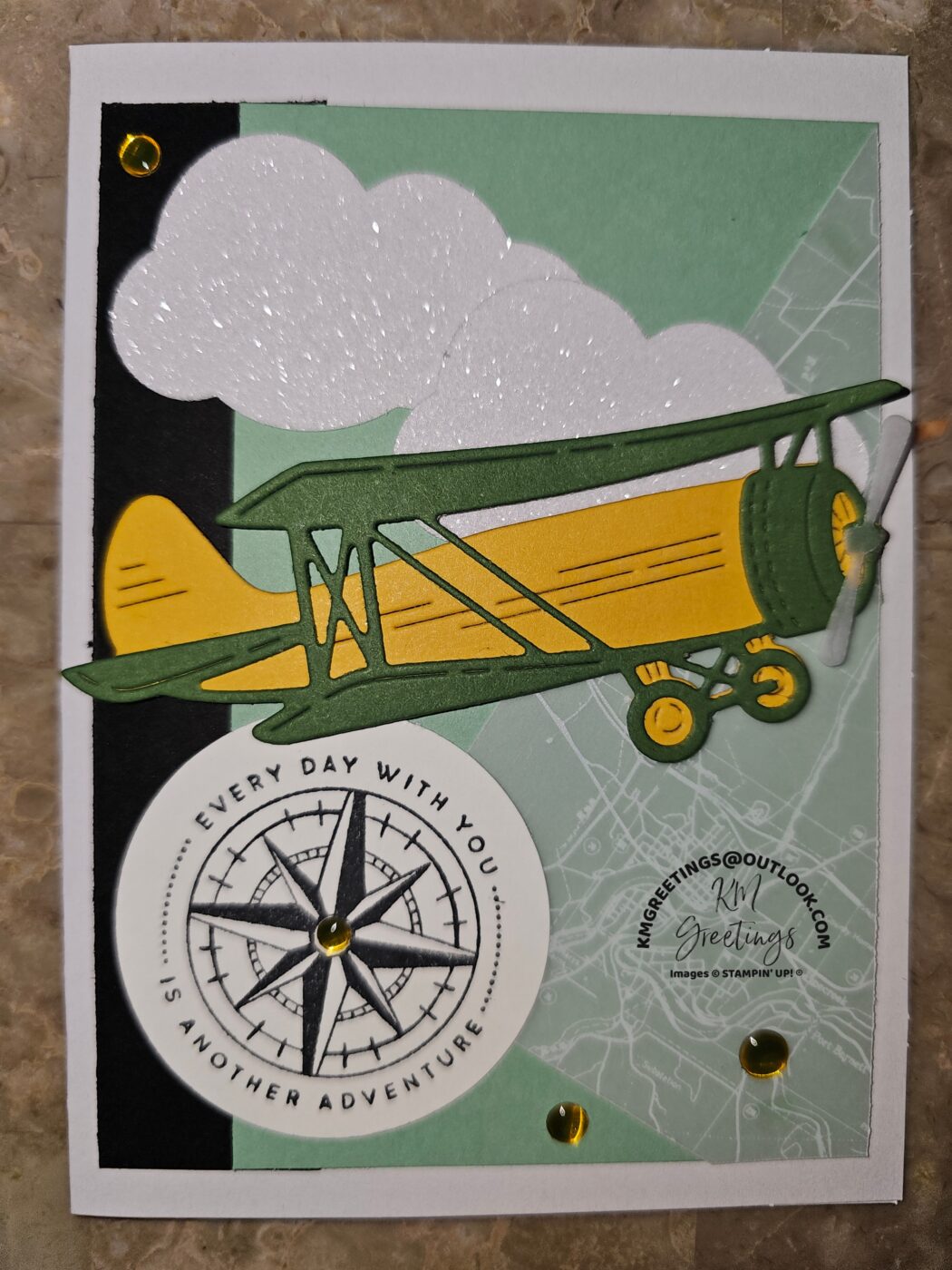 Every Day With You is Another Adventure (Green & Yellow) Greeting Card