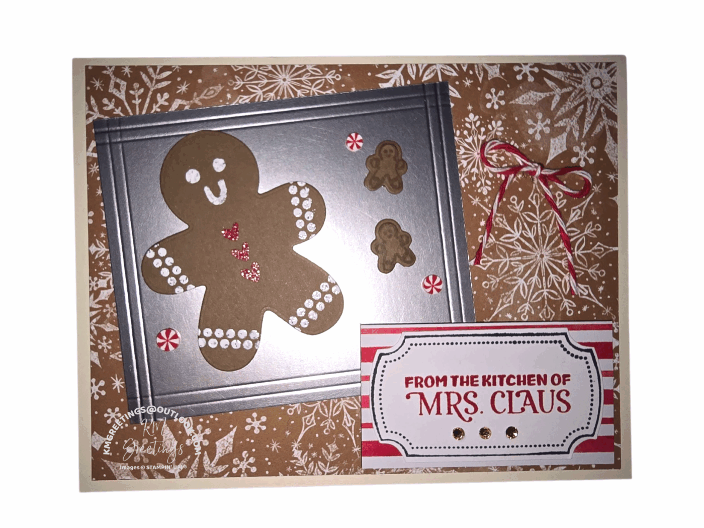 From The Kitchen Of Mrs Claus (Gingerbread) Greeting Card
