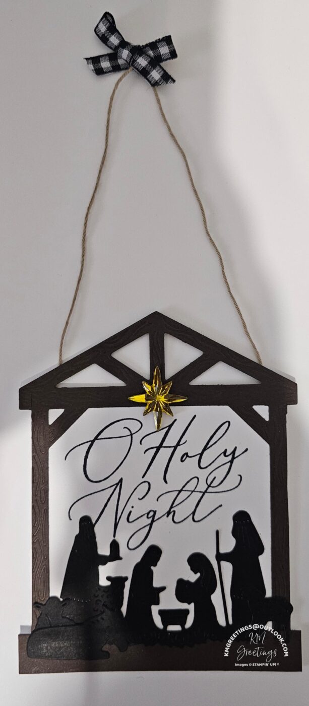 O Holy Night (Manger Scene With Gold North Star) Hanger
