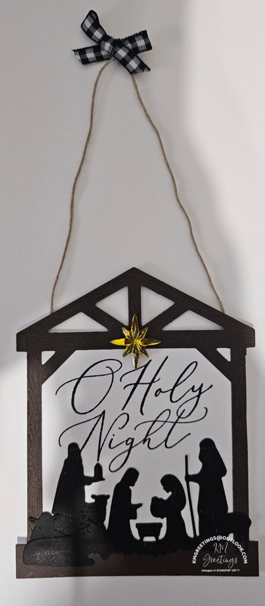 O Holy Night (Manger Scene With Gold North Star) Hanger