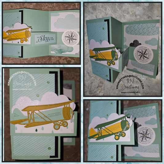 Plane Tri-Fold Greeting Card