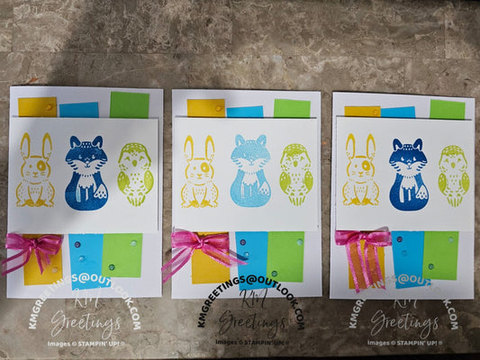 Rabbit, Fox & Owl Greeting Card