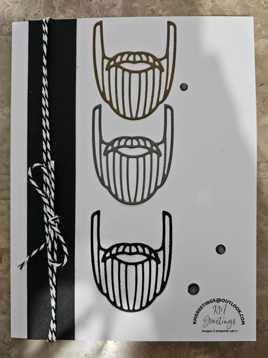Three Beards with Twine Greeting Card