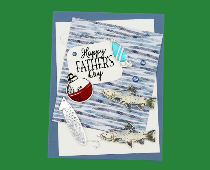 Two Fish with Tackle Greeting Card
