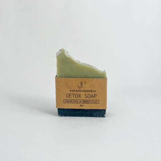 French Green Clay & Activated Charcoal Detox Soap Bar