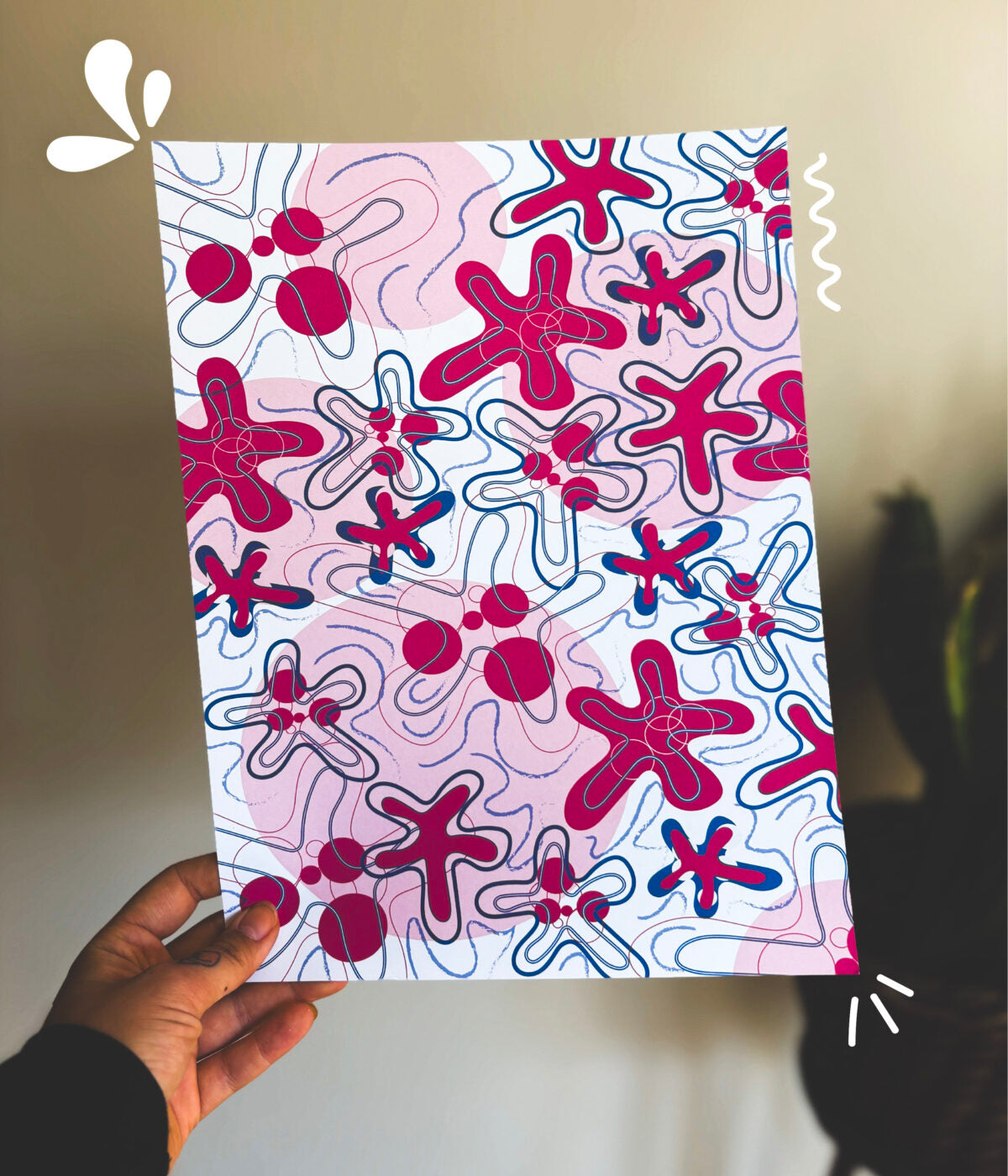 Digital Flowers Print