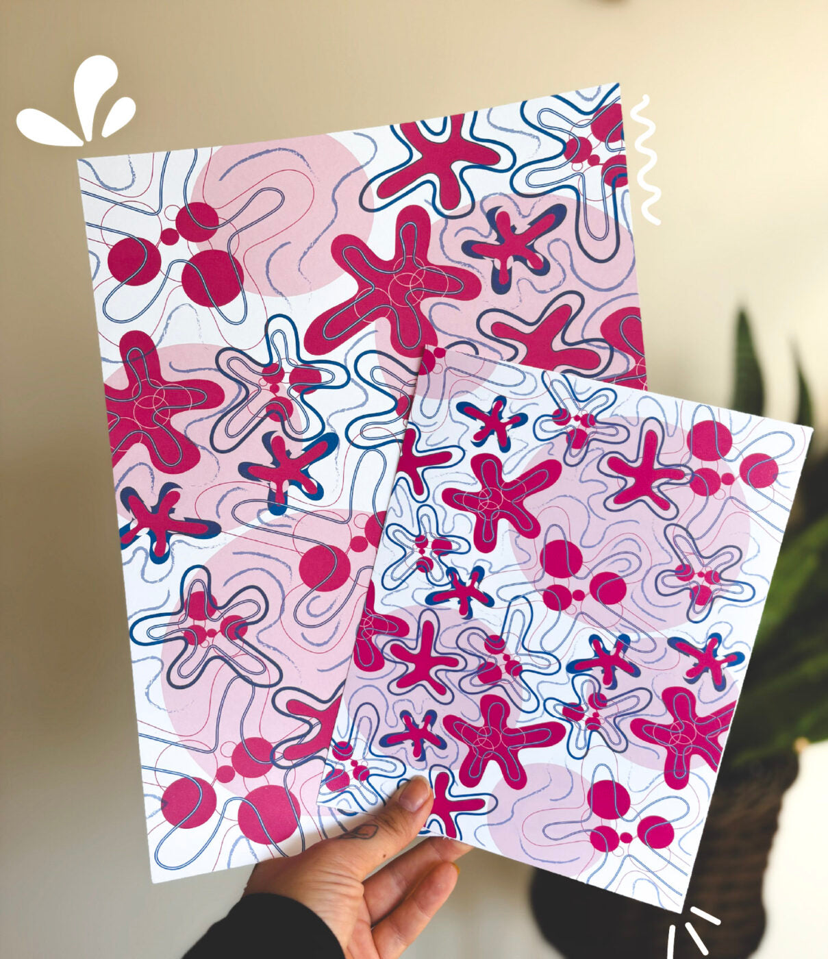 Digital Flowers Print