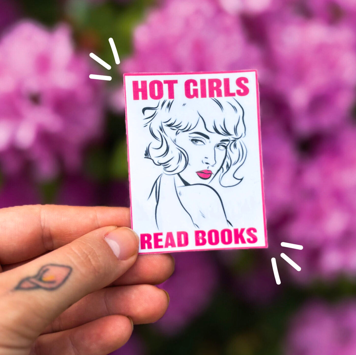 Hot Girls Read Books Sticker